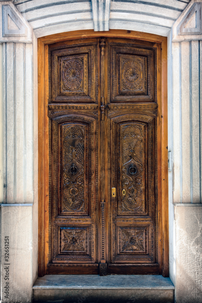 Decorated door in Granada