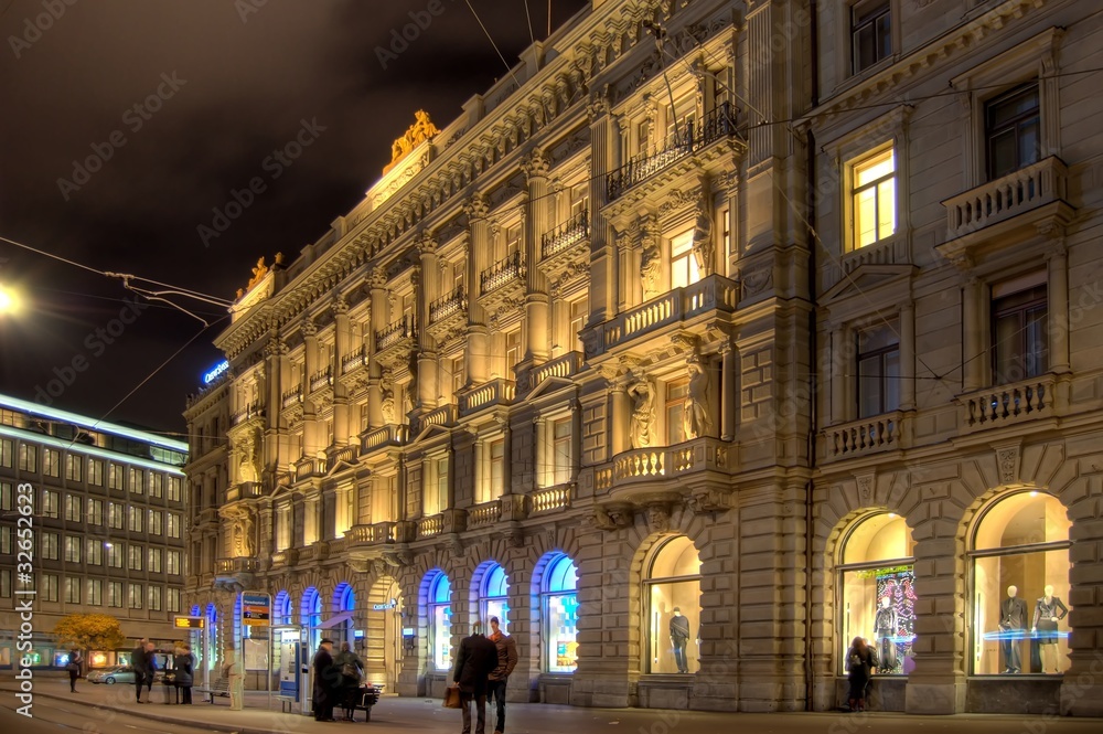 Naklejka premium Zürich am Abend