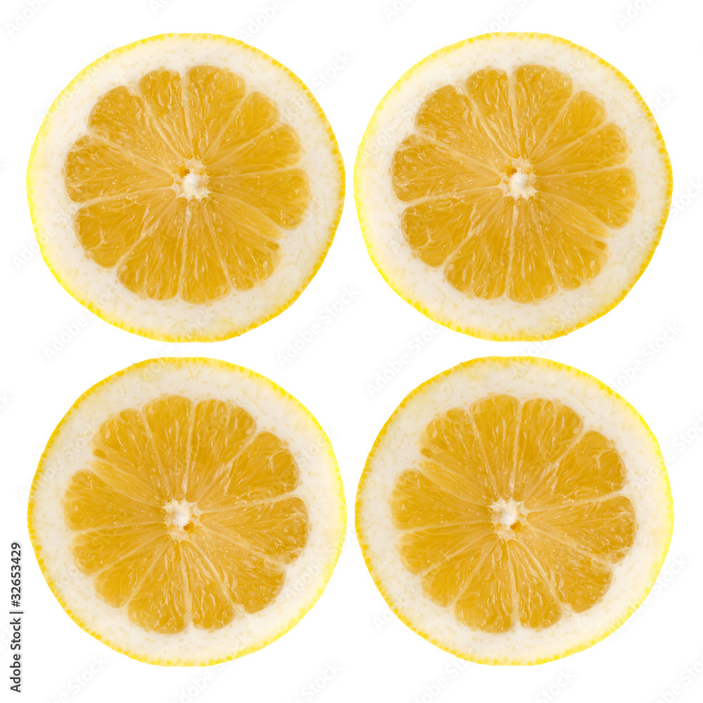 Four fresh lemon halves Four fresh lemon halves