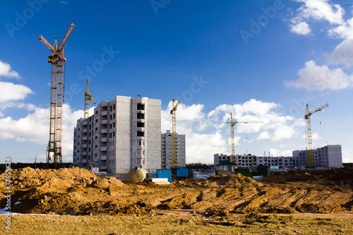 Building of many-storeyed houses