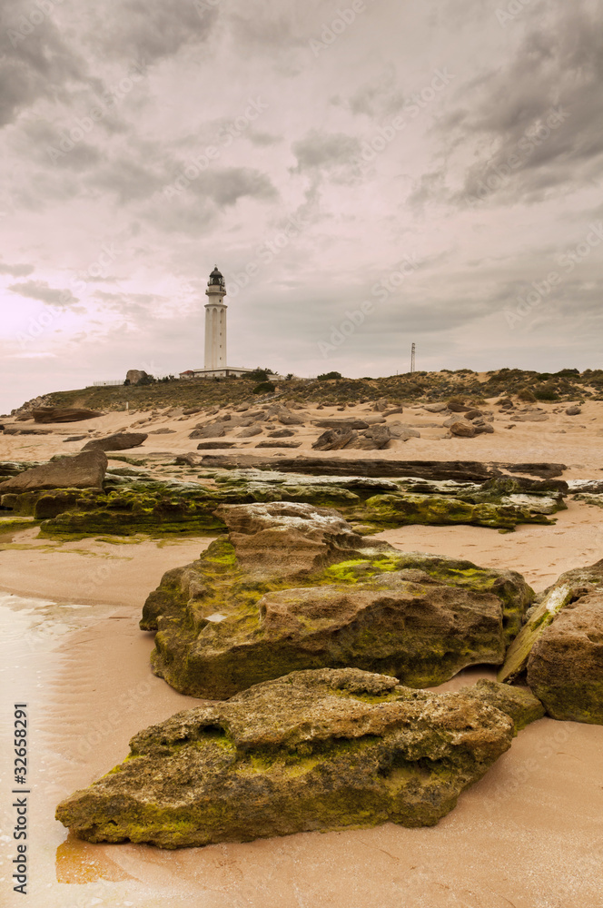 Fototapeta premium Lightouse & Rocks