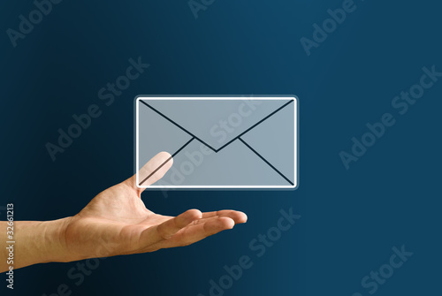 Hand carry the mail icon, You got mail concept