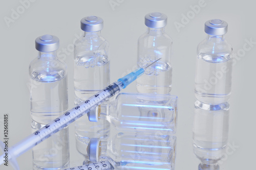 Medical Vials with syringe