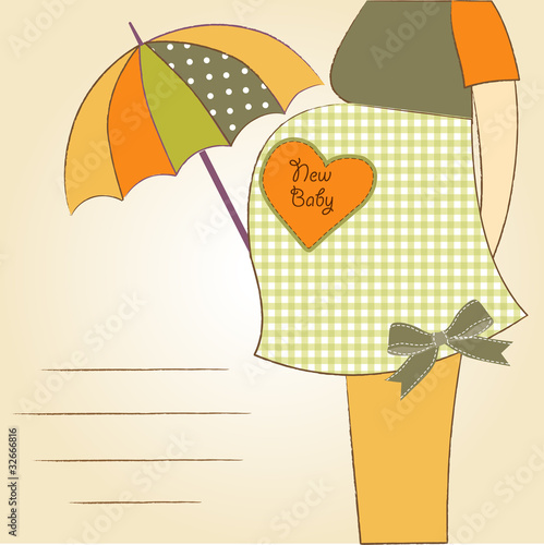 new baby shower invitation with pregnant expectant mother