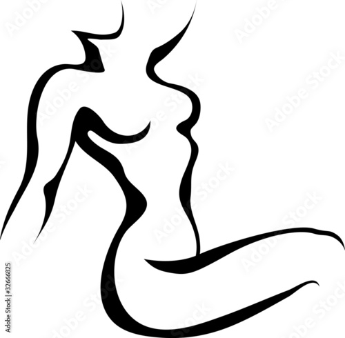 Sketch of woman torso