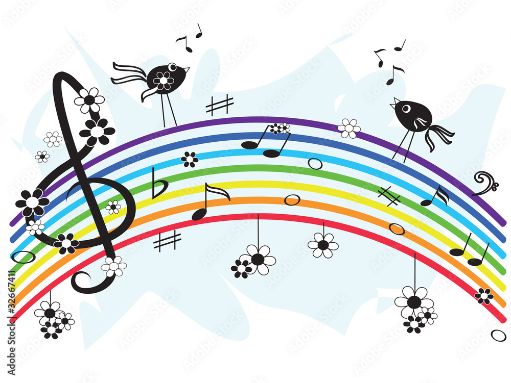 Obraz premium Music rainbow