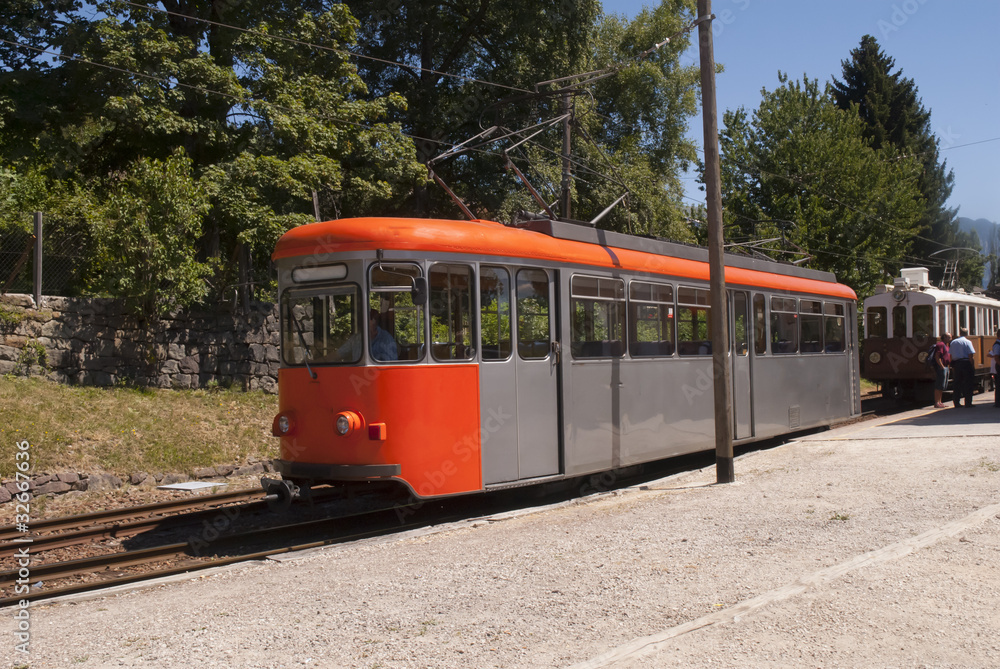 100 year old Railway on the Renon Plateau Italian Tyrol