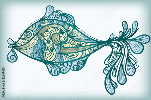 Canvas Print vector fish
