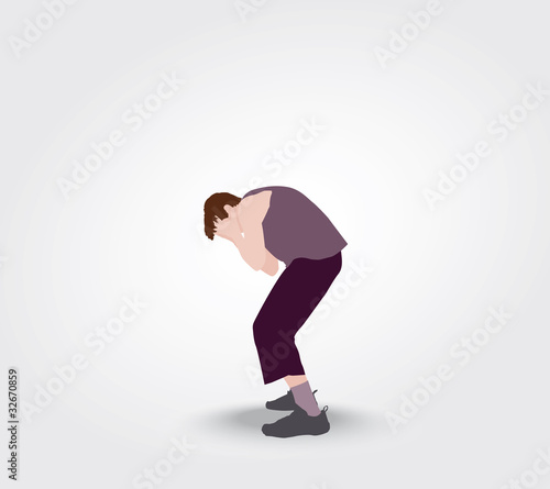 Silhouette de sportif - défaite