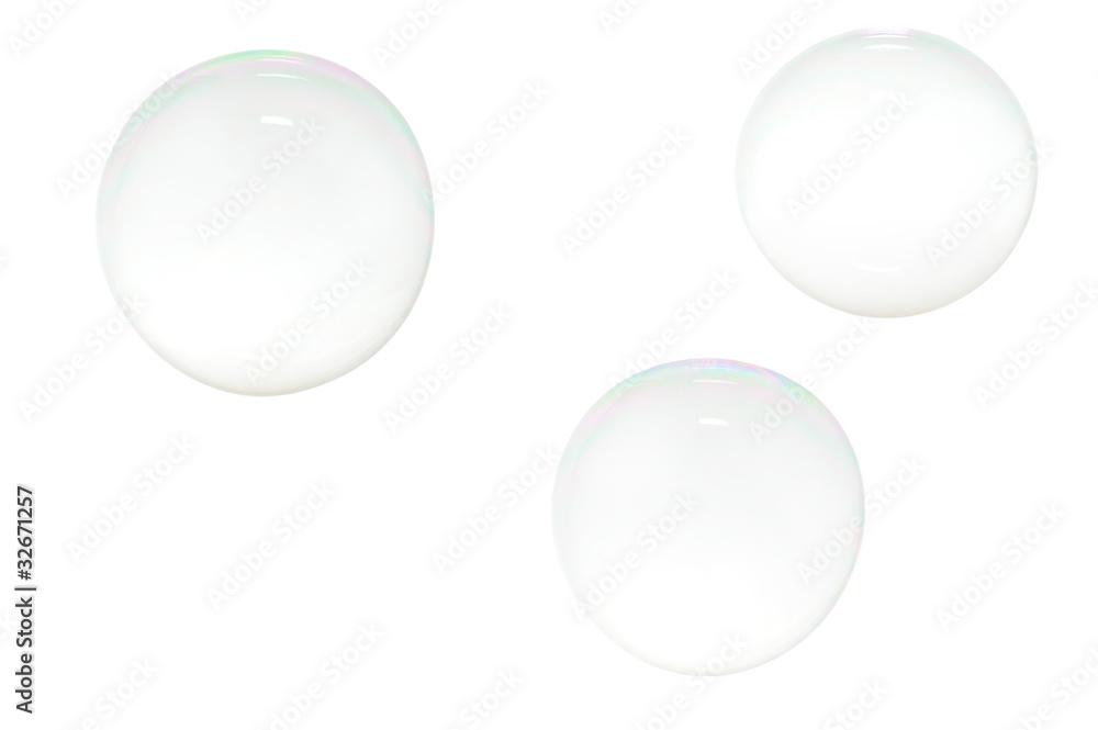 Bubbles on white background Bubbles on white background