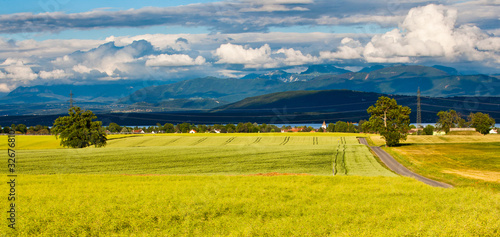 Swiss countryside view