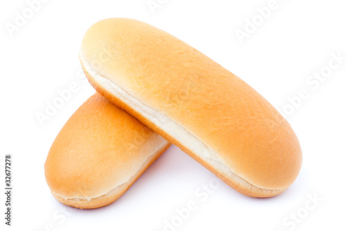 hot dog bun, isolated on white