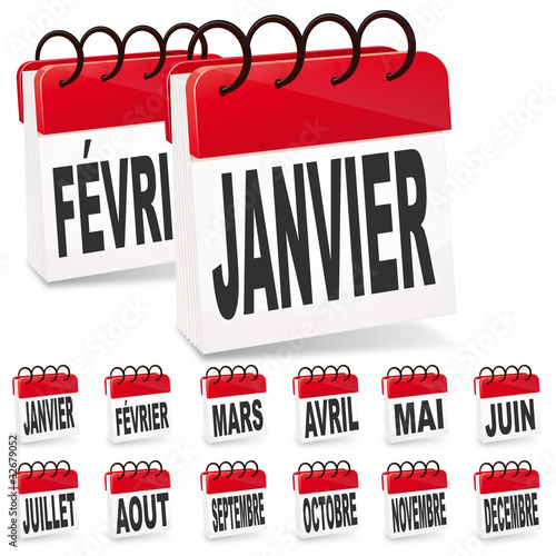 icône calendrier rouge