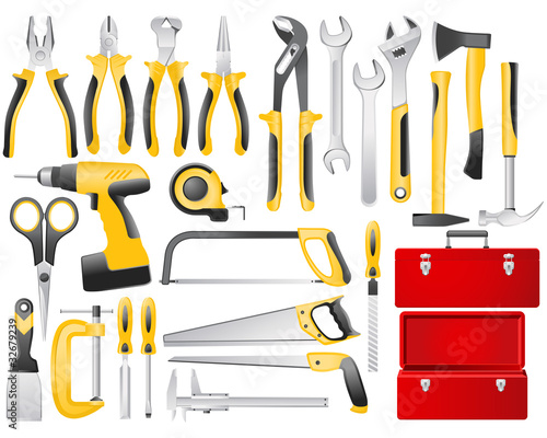 Hand work tools set