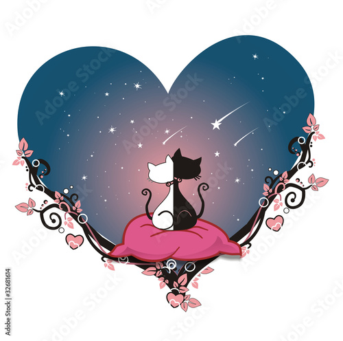 cats in love