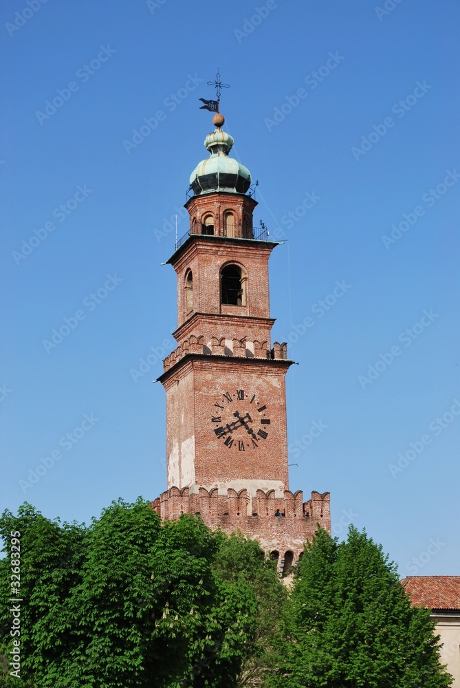 Bramante tower, Sforzesco castle, Vigevano, Pavia, Italy