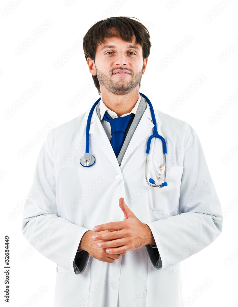 Young doctor isolated on white Young doctor isolated on white