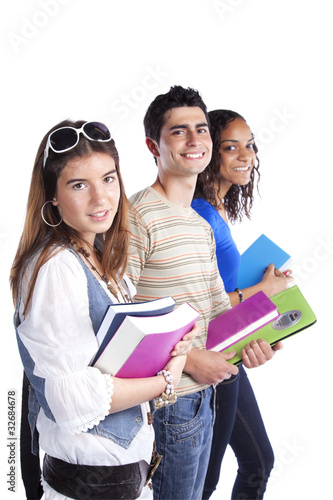Three teenage studens