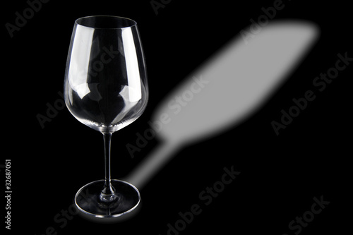 taça de cristal fundo preto