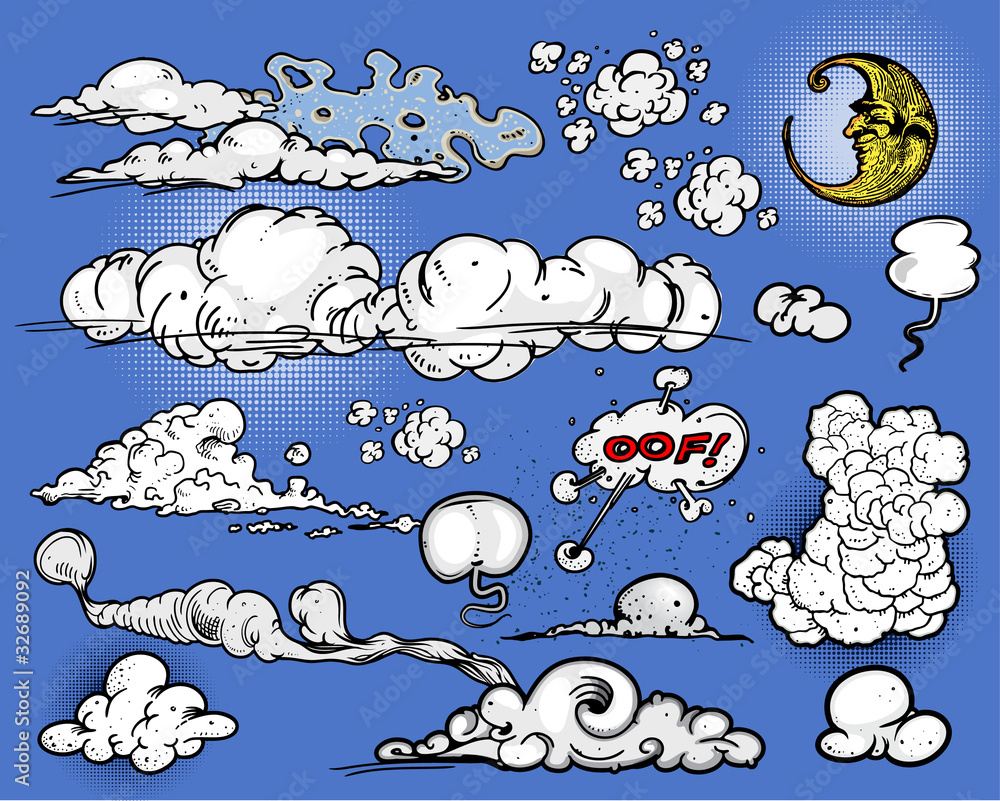 Obraz premium Clouds and moon