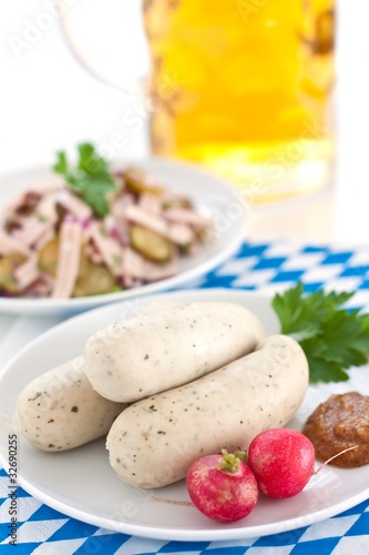 Weisswurst munich white sausages