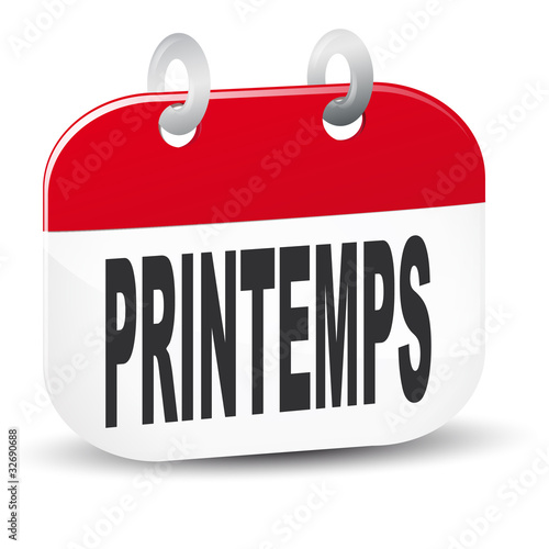 vecteur calendrier printemps