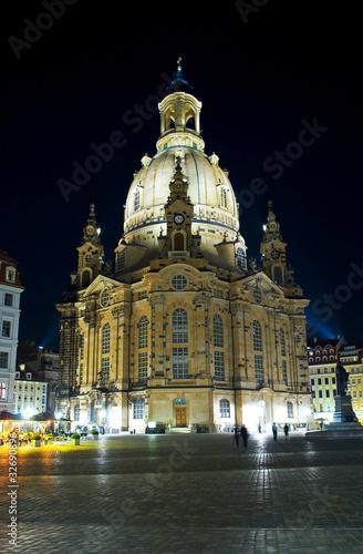 Frauenkirche Dresden bei Nacht