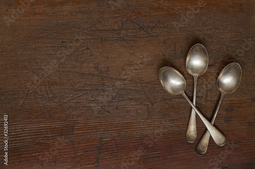 vintage silver spoons with patina © MarekPhotoDesign.com