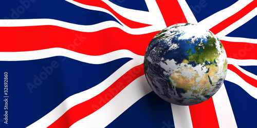 United Kingdom Flag & the Earth