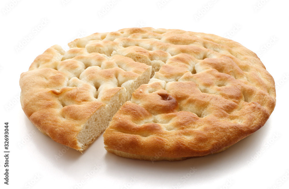 Italian focaccia sliced Italian focaccia sliced