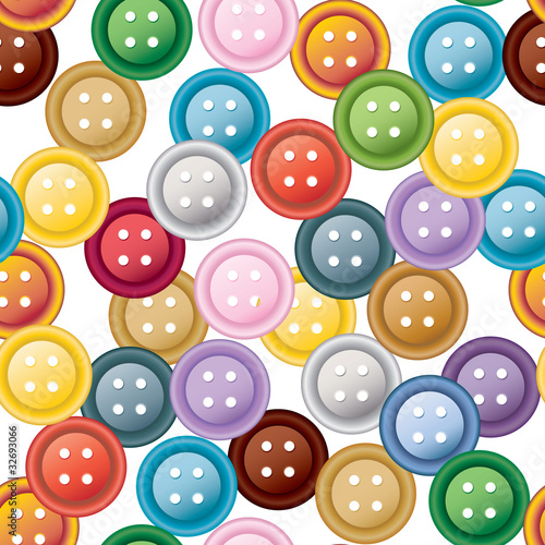 Seamless background with colorful sewing buttons