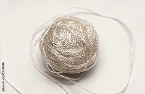 simple cord skein on white background