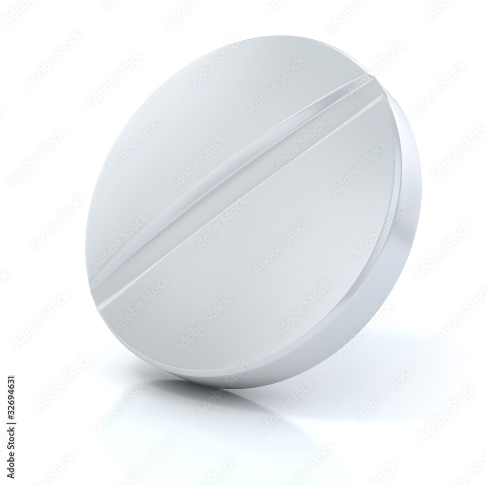 medical pill - tablet 3d illustration isolated on the white medical pill - tablet 3d illustration isolated on the white