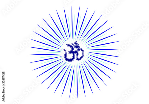Om aum Strahlen Spirit Sonne Goa