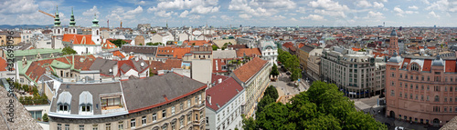 Panorama of the city of Vienna, Austria