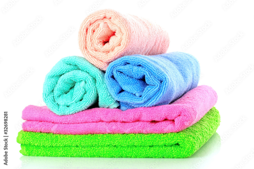 Few towels isolated on white Few towels isolated on white