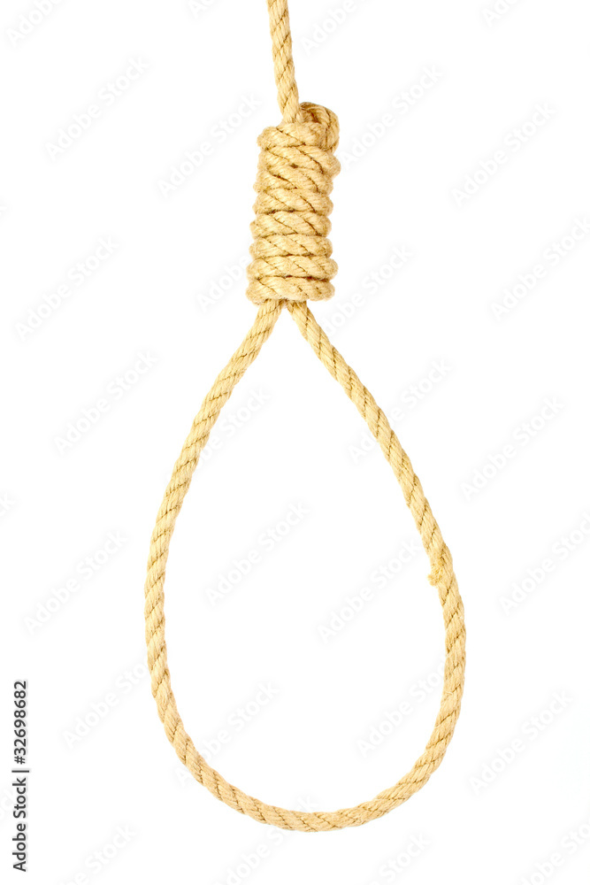 Suicide Noose isolated on white Suicide Noose isolated on white