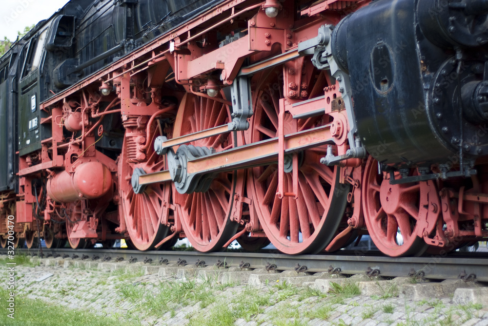 Nostalgische Räder eine Dampflokomotive