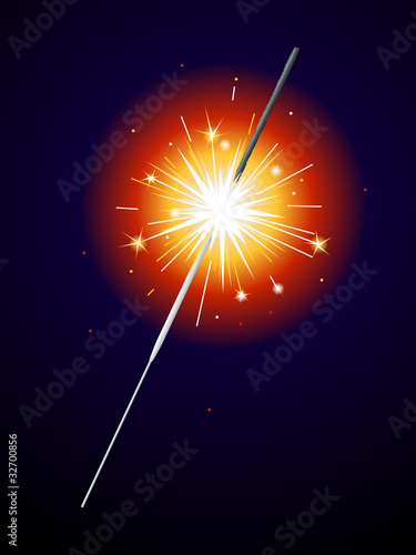 Lit sparkler