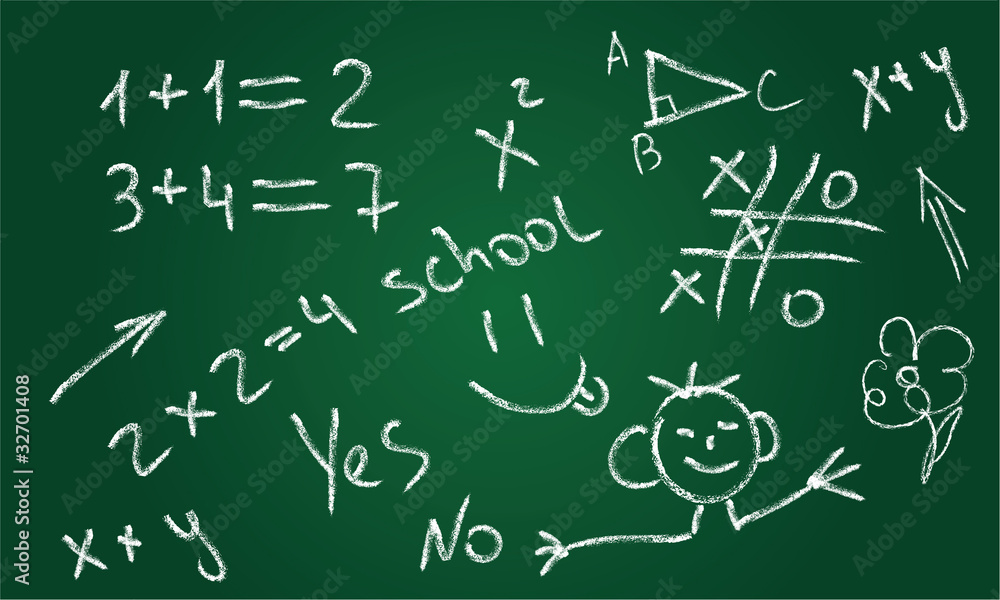 School chalkboard. Hand-Drawn Design Element School chalkboard. Hand-Drawn Design Element