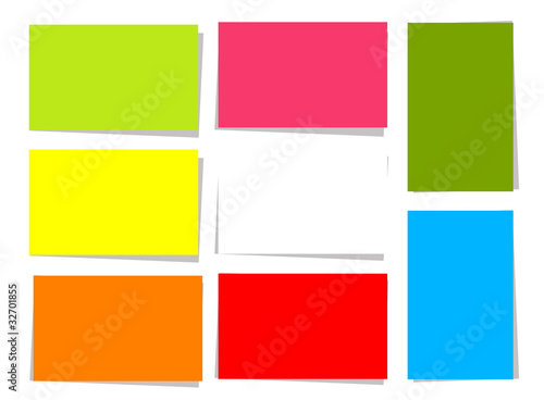 Set of colorful cards for your design with place for your text © Kudryashka