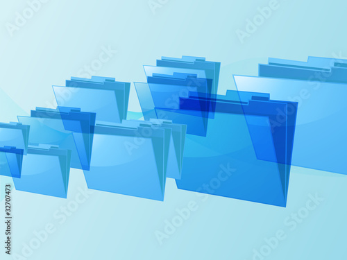 Flying blue folders