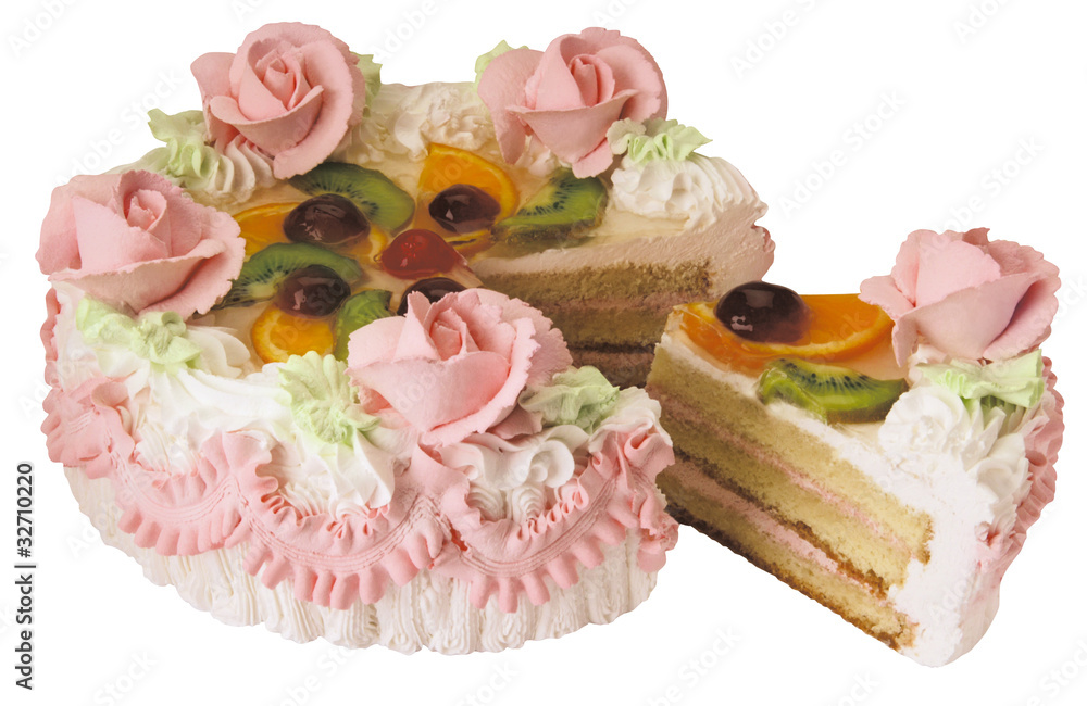 cake decorated with cream cake decorated with cream