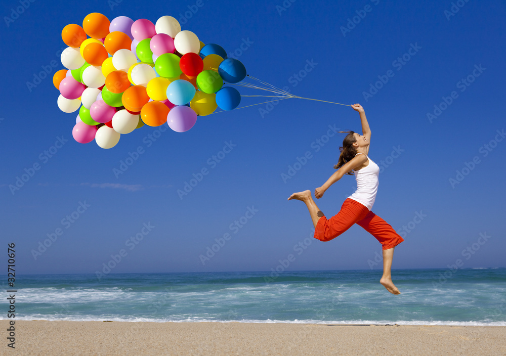 Jumping with balloons