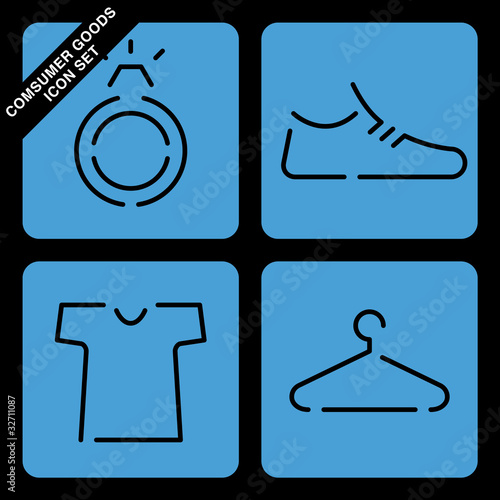 consumer goods icon set