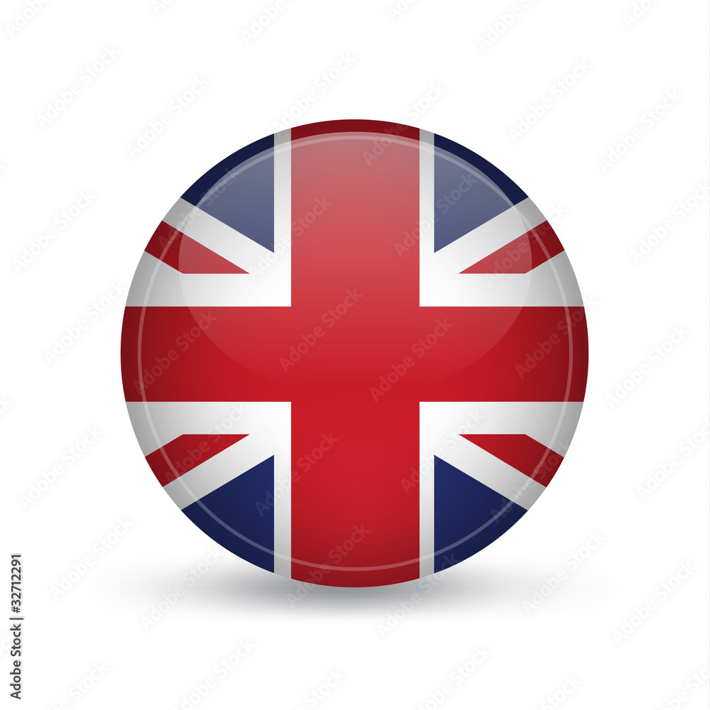 Obraz premium UK Flag Button