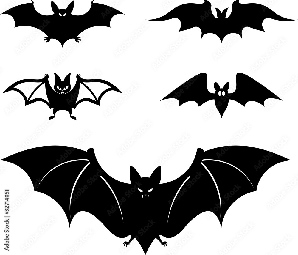 Cartoon style bats – Vector illustration Cartoon style bats – Vector illustration