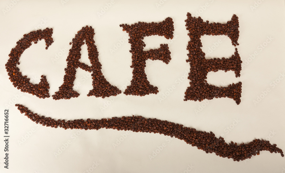 Coffe beans on white background Coffe beans on white background