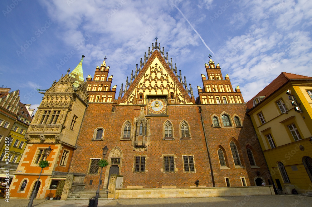 Fototapeta premium Rathaus - Breslau - Polen
