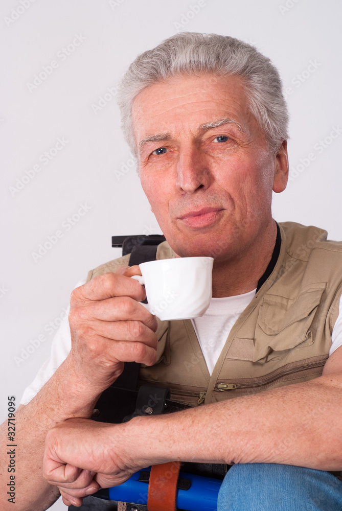 senior builder rests senior builder rests